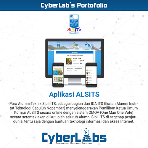 ALSITS portfolio website dan aplikasi Android CyberLabs