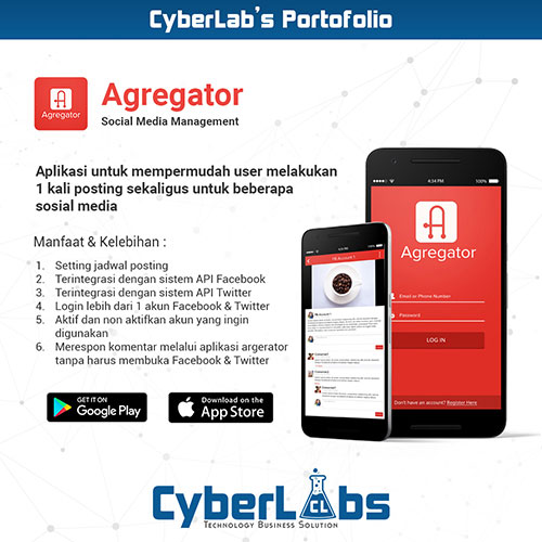 Agregator Social Media Management - Portfolio Android CyberLabs