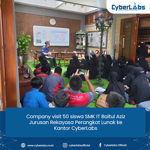 KUNJUNGAN INDUSTRI SISWA RPL SMK IT BAITUL AZIZ KE KANTOR CYBERLABS