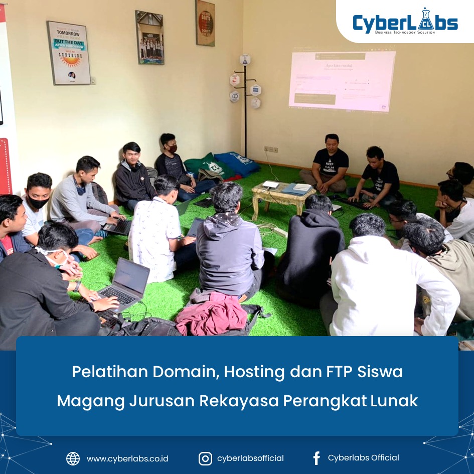 Pelatihan Domain, Hosting dan FTP pada Siswa Magang CyberLabs