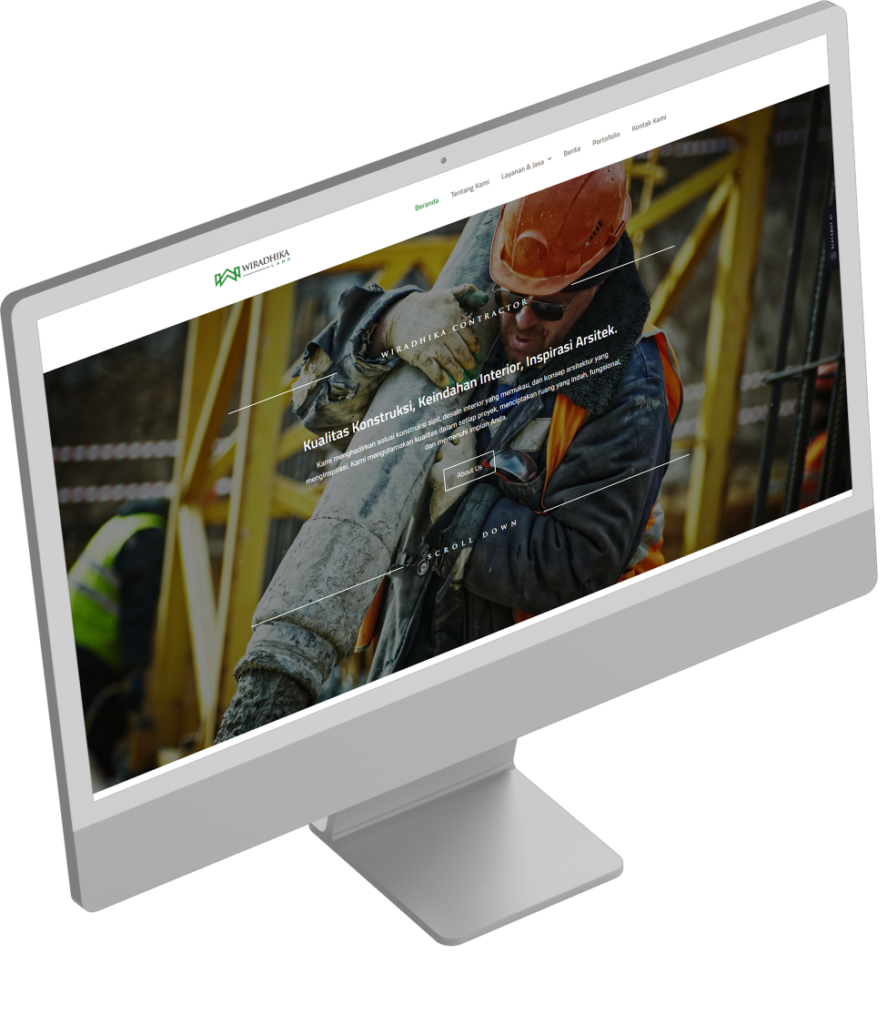 Wiradhika Contractor -mockup 1 - Portfolio Website CyberLabs