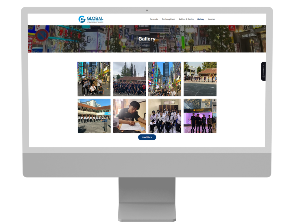 Global Insan Karya Nusantara - Mockup 3 - Portfolio Website CyberLabs
