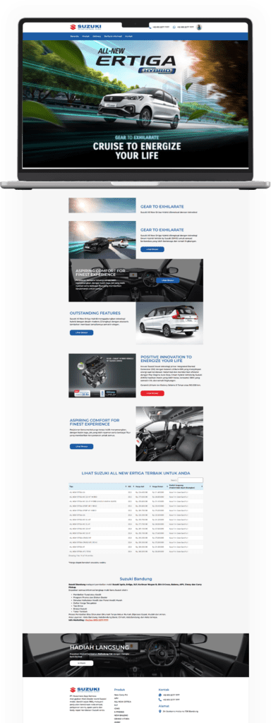 Portofolio Website - Bandung Dealer Suzuki