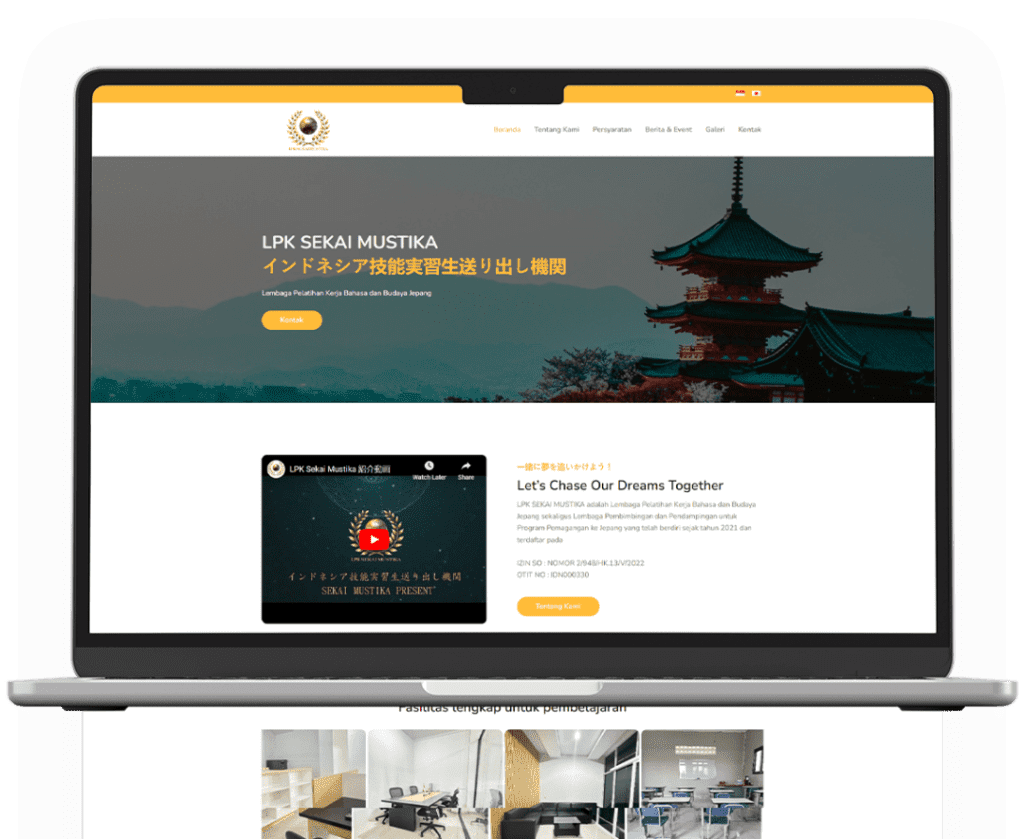 Portofolio Website - LPK SEKAI MUSTIKA