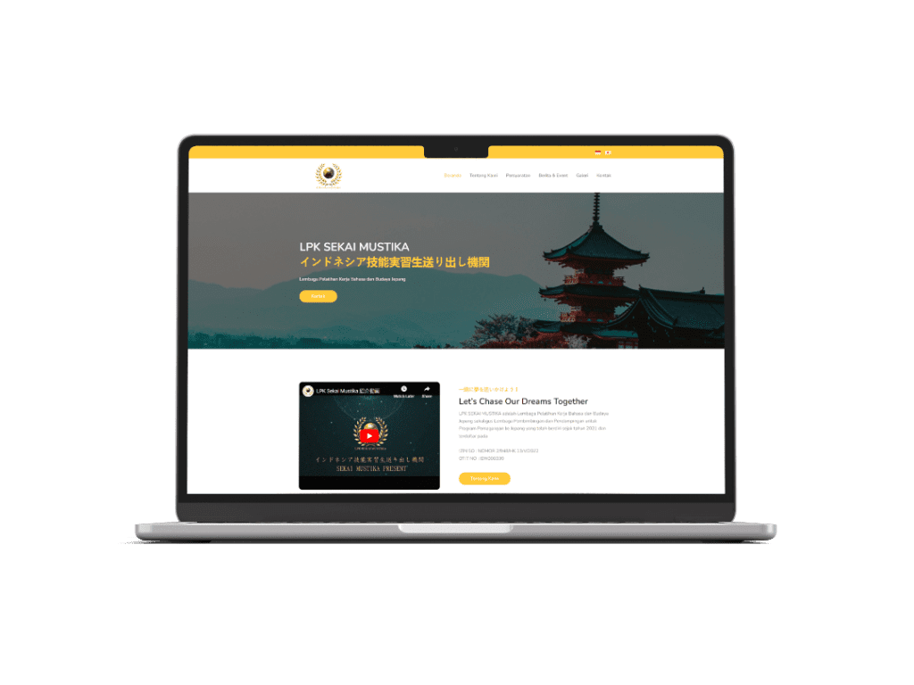 Portofolio Website - LPK SEKAI MUSTIKA